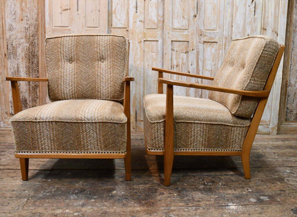 Pair of designer armchairs