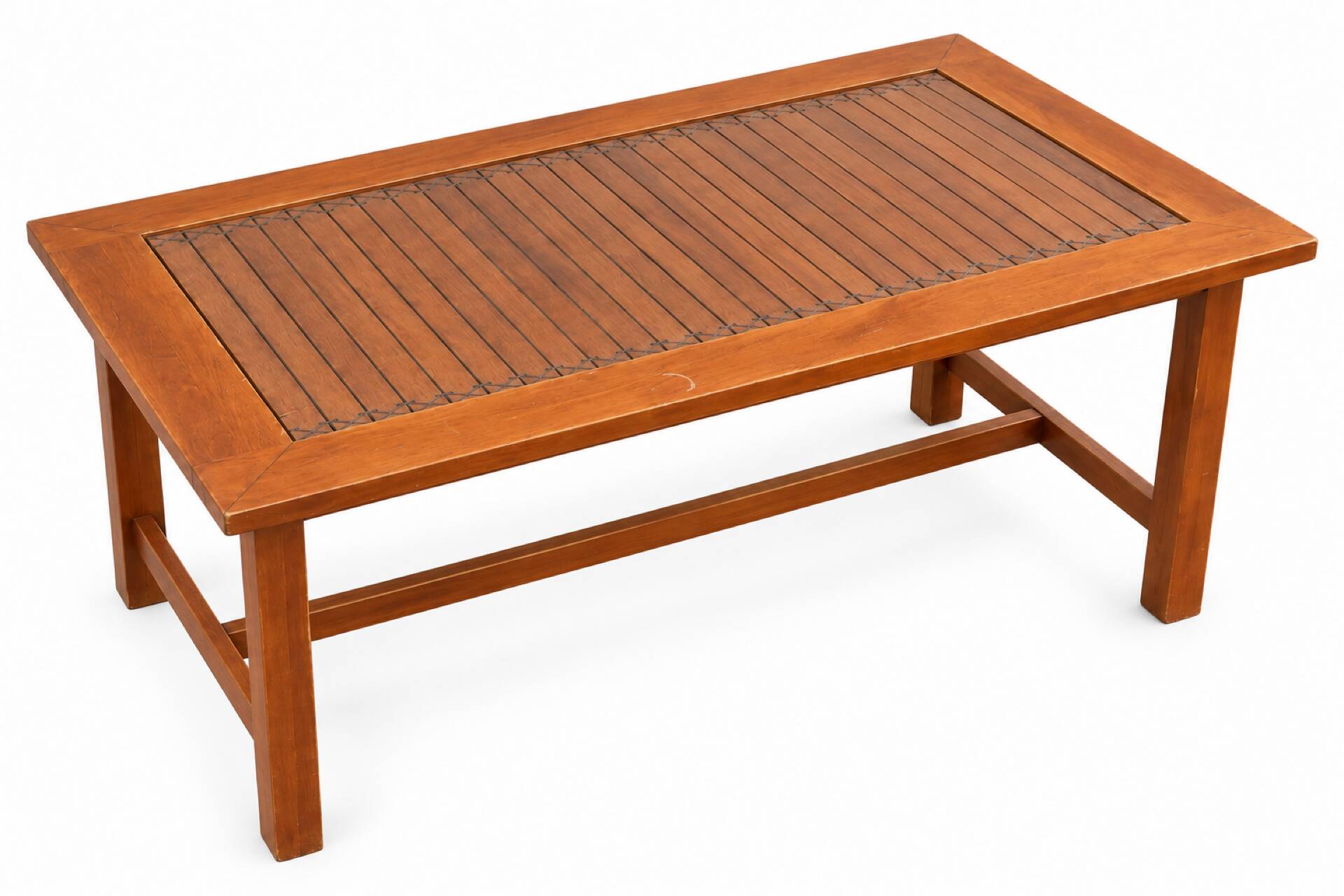 Table exotique Thaïlande en verre et bois massif 