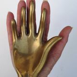 Hand, vintage ashtray, bronze
