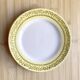 8 vintage yellow dessert plates