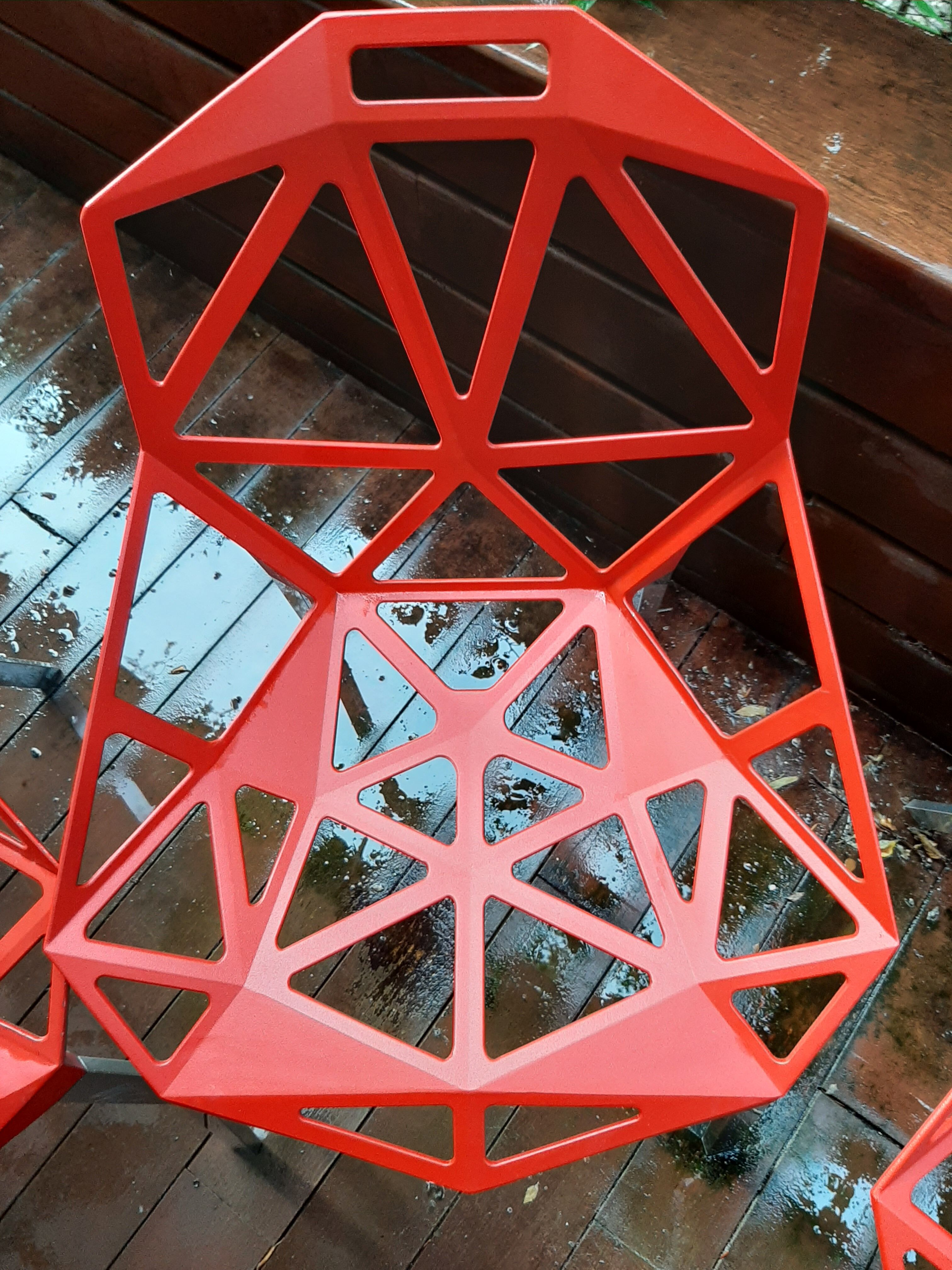 Set of 4 Magis One Konstantin Grcic aluminum chairs