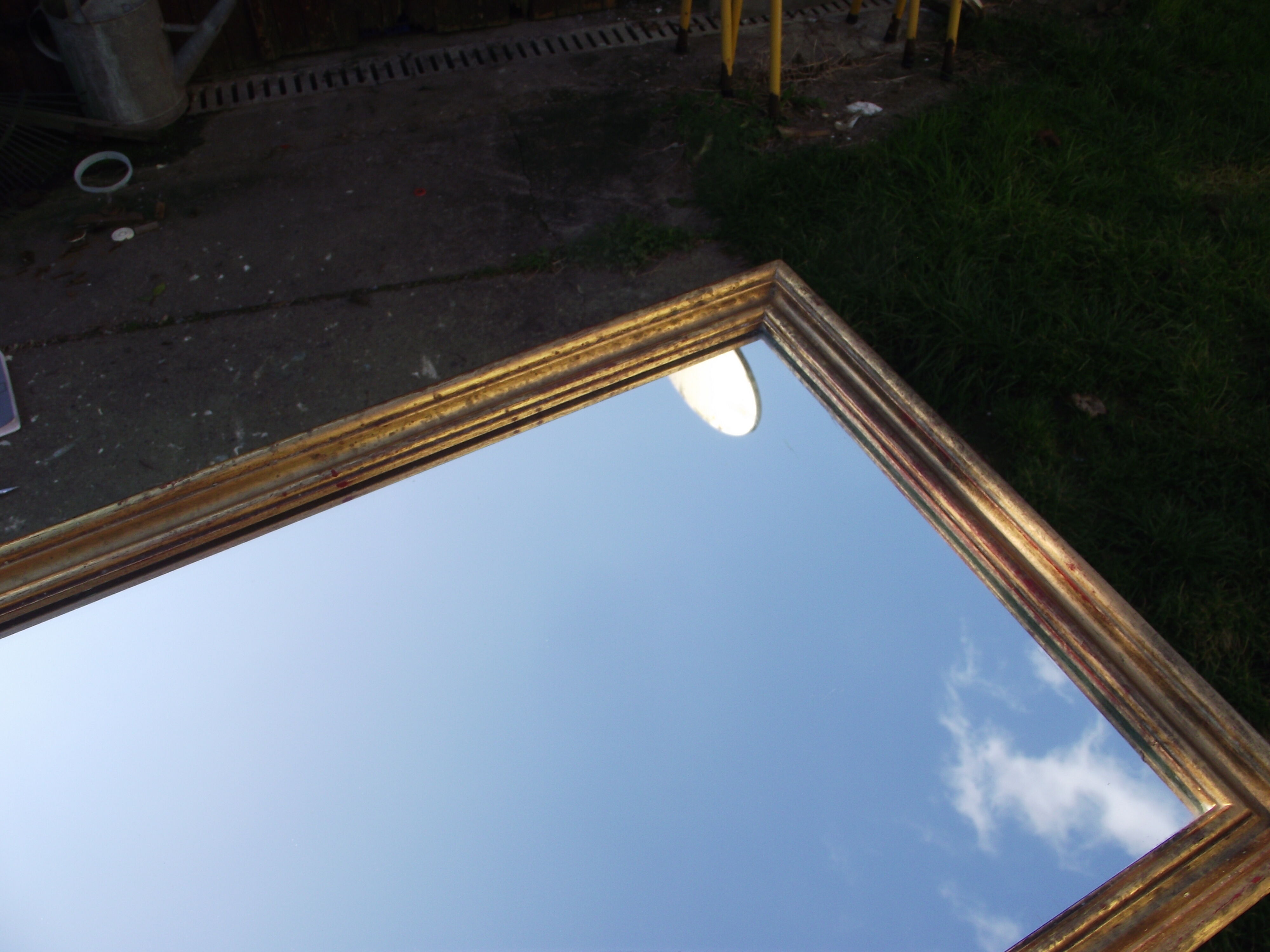 Golden mirror from the 50s/60s 40x70cm
