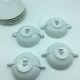 4 broth bowls in taraud limoges porcelain.