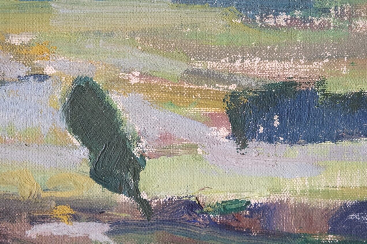 Helge Cardell, Swedish Modern Painting, 1960s, Oil on Canvas, Framed