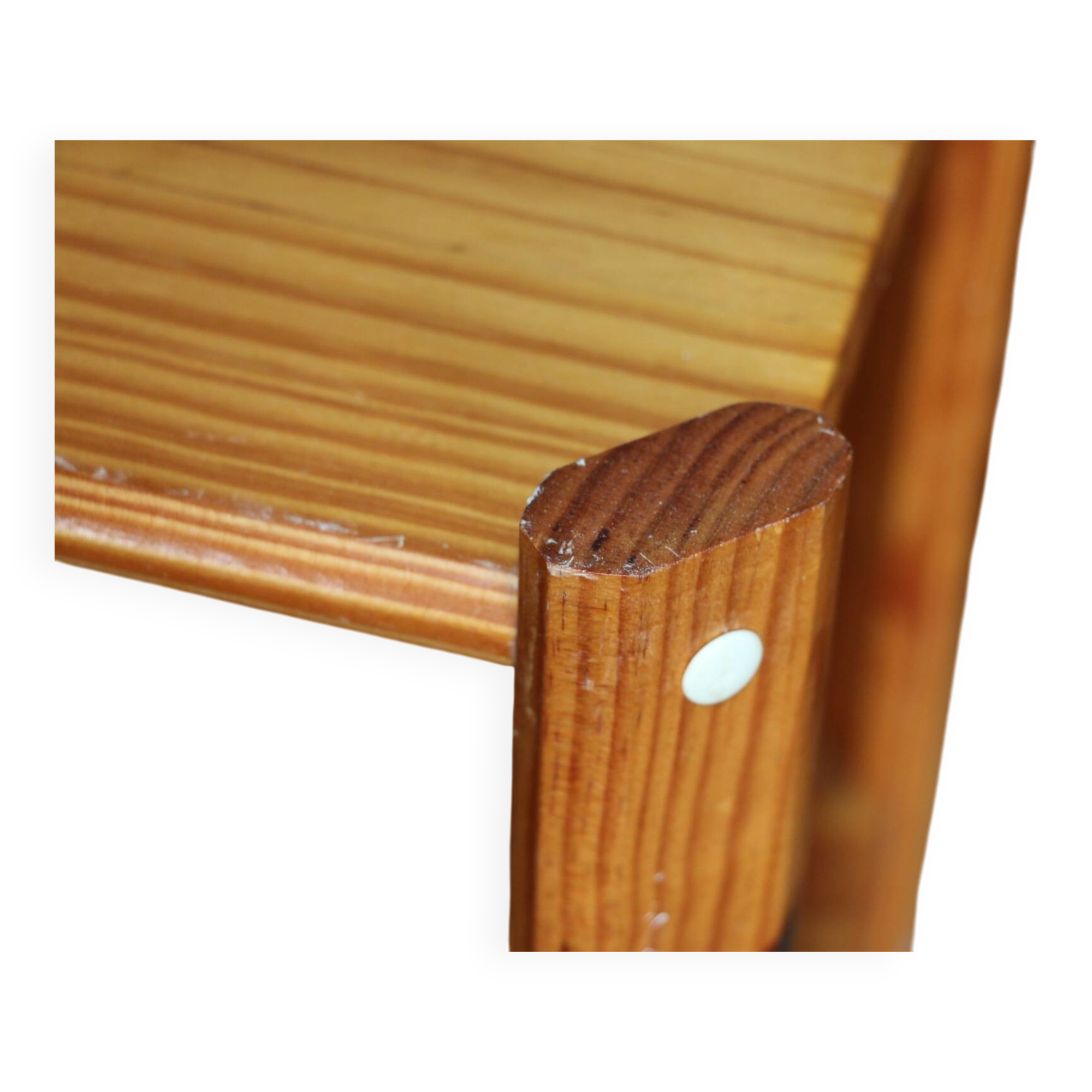 Pair of solid pine bedside tables, 1980