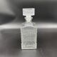 Vintage, whisky decanter, pitcher, bottle, square cap, diamond decoration, spikes, 1960s, 1970s