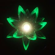 Lampe de nuit fleur de lotus nénuphar vert, Europe de l'Est