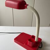 Vintage red articulated desk lamp Italy