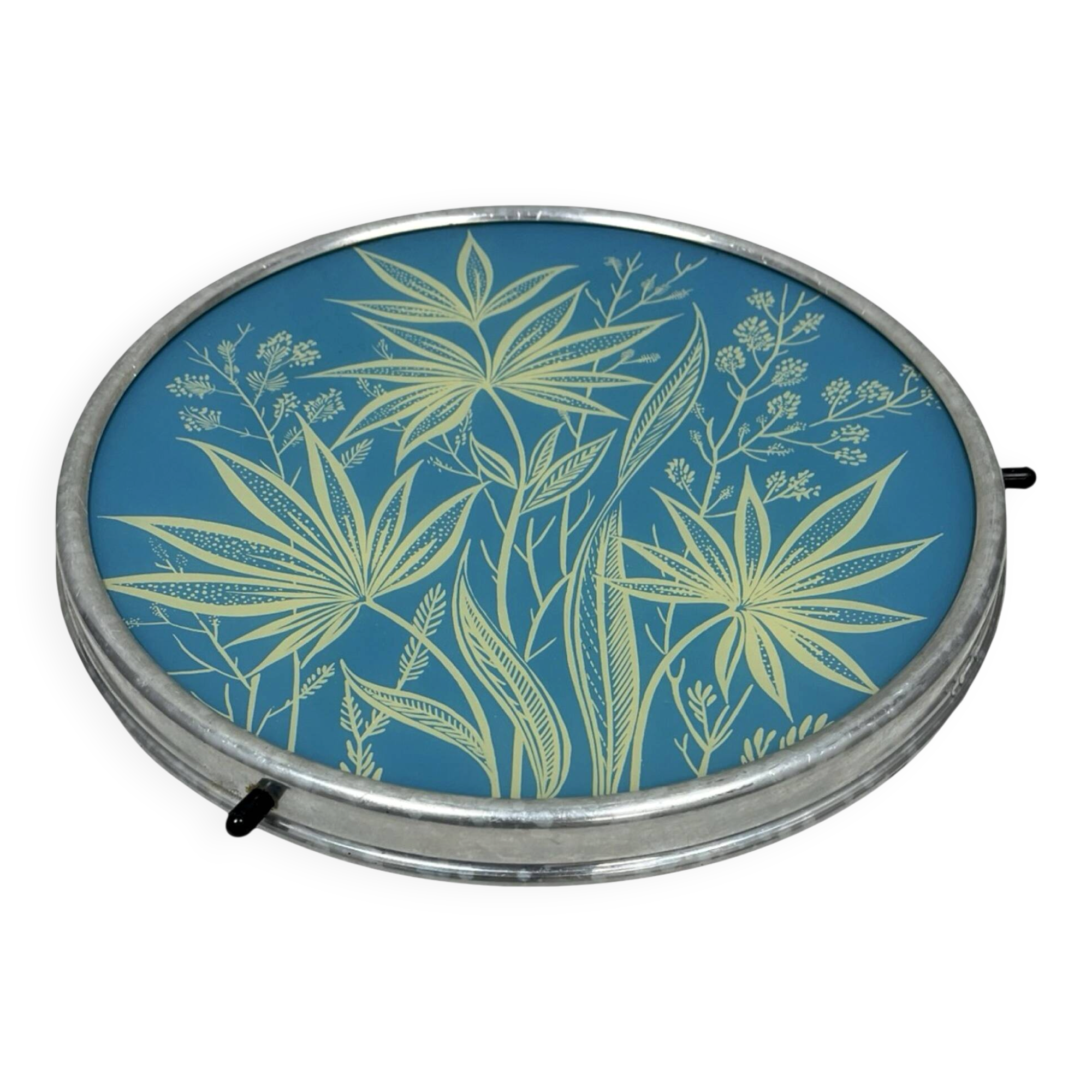 GOSMET Bydgoszcz Rotating Serving Platter – 1970s PRL Era – Vintage Turquoi