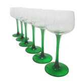 Set of 6 glasses on foot