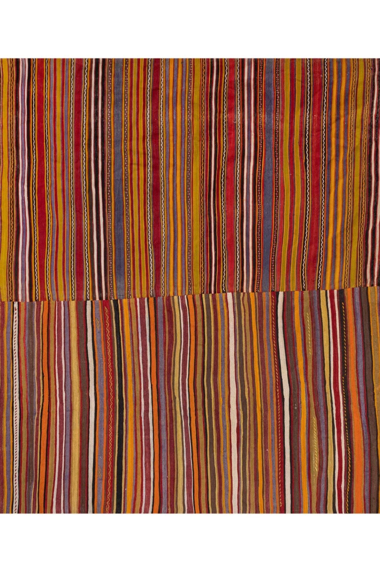 Vintage Turkish kilim handwoven 282x346 cm