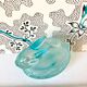 Rabbit-shaped molded glass candy box
