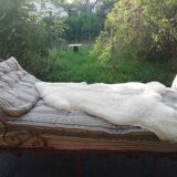 Old wrought iron folding bed