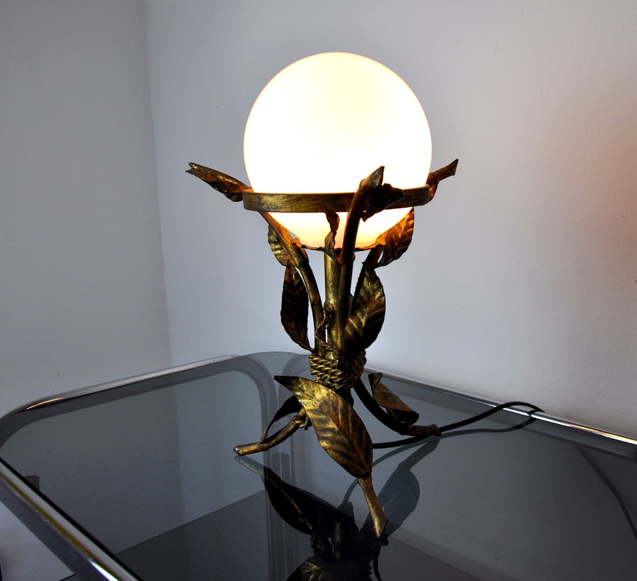 Floral table lamp, Art Deco, Spain, 1960