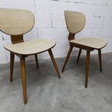 Pair of Baumann chairs No. 831 G1 "design Max Bill" 1960
