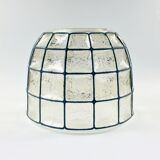 Plafonnier en verre structuré en fer du milieu du siècle du Limbourg, Allemagne, années 1960