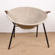 Danish armchair in Leather, Steel and Teak, Balloon model by Hans Olsen 1960.