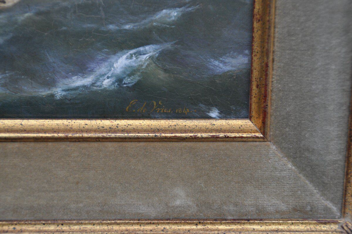 Painting de vries emanuel (doordrecht 1819-1875) - dutch school