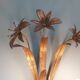 Vintage gold metal wall lamp, 70s