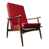 Scandinavian "boomerang" armchair, circa 1960