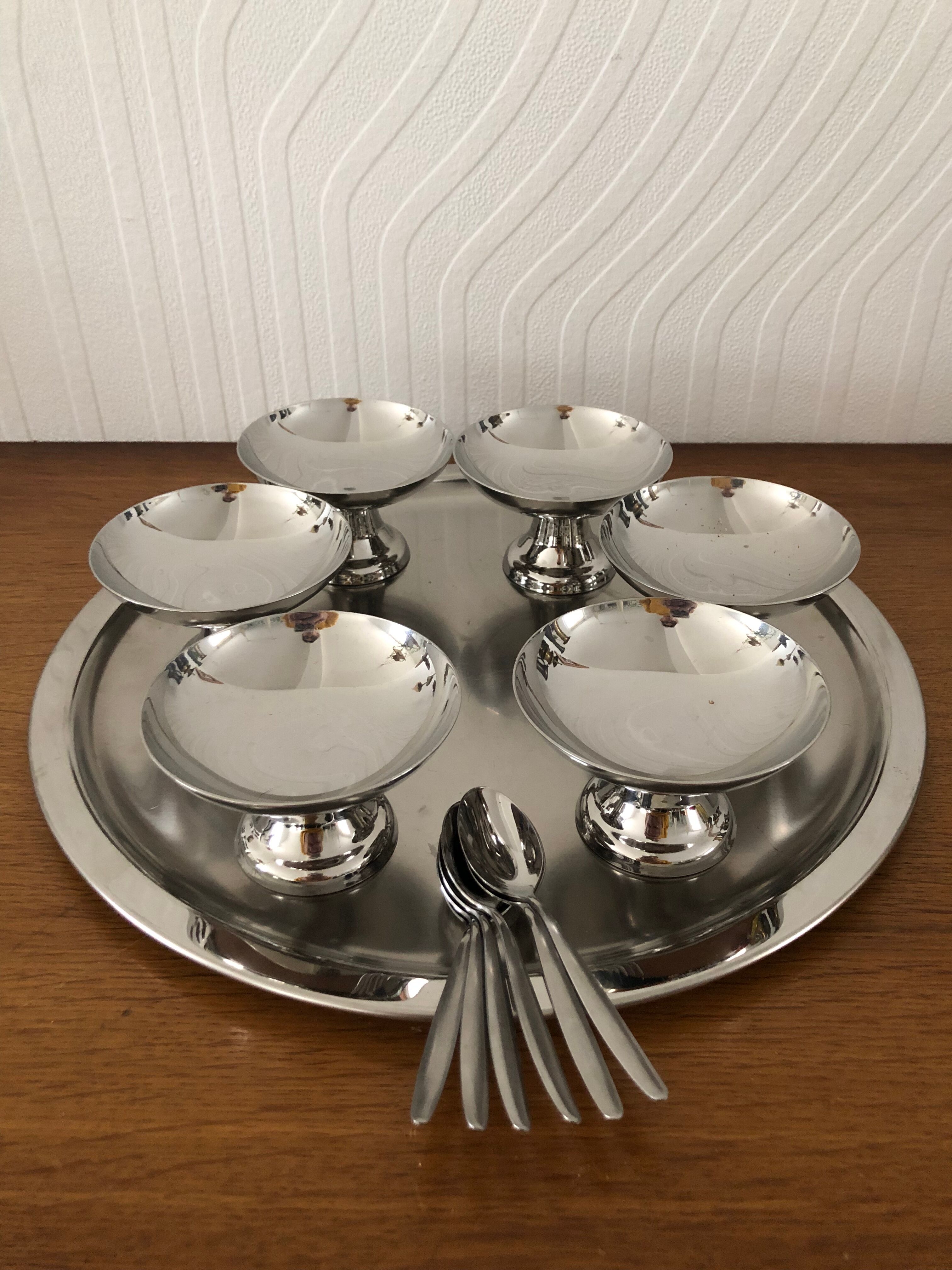 Guy Degrenne stainless steel ice set