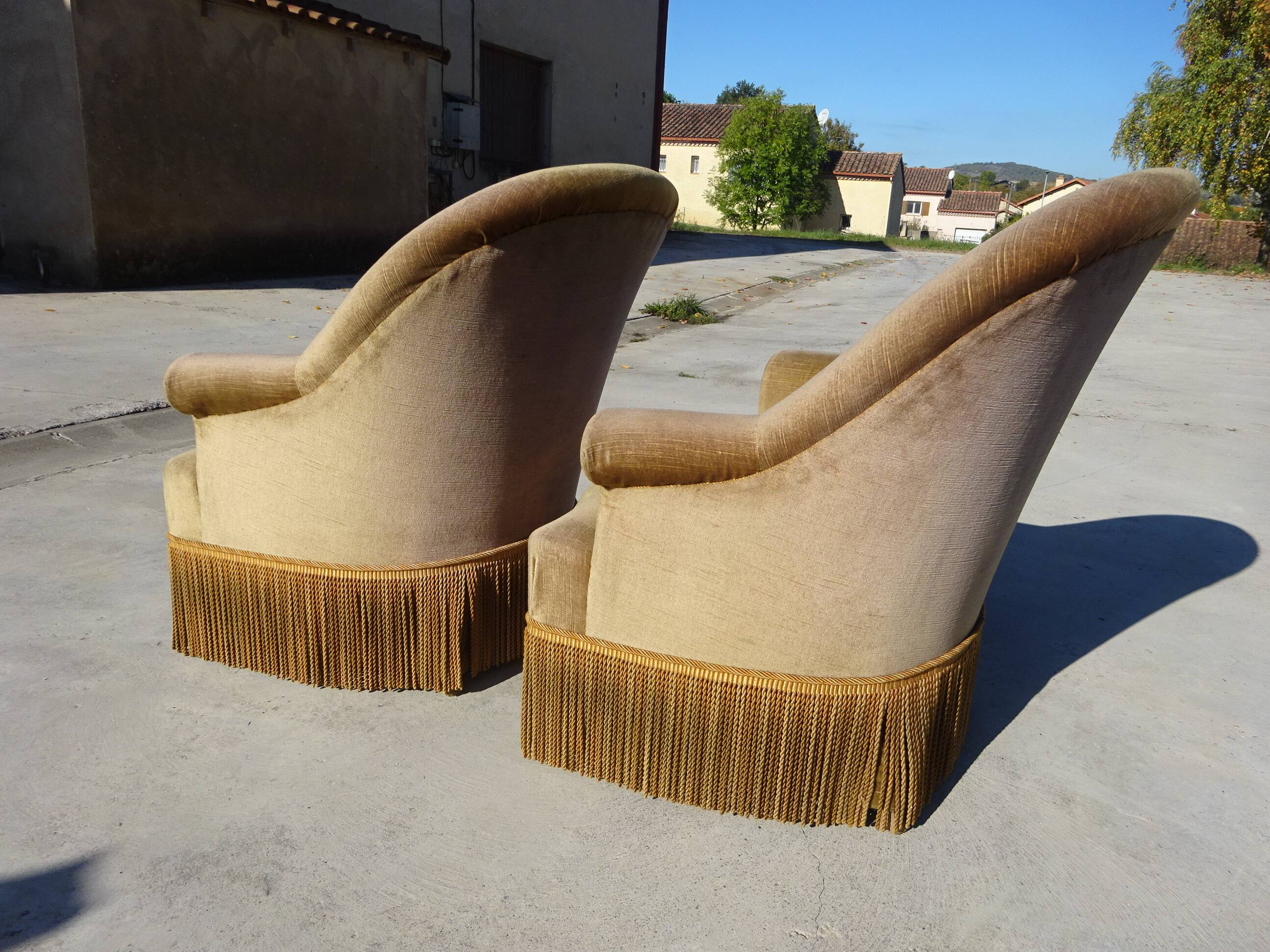 Fauteuils crapauds des années 1950s, les 2