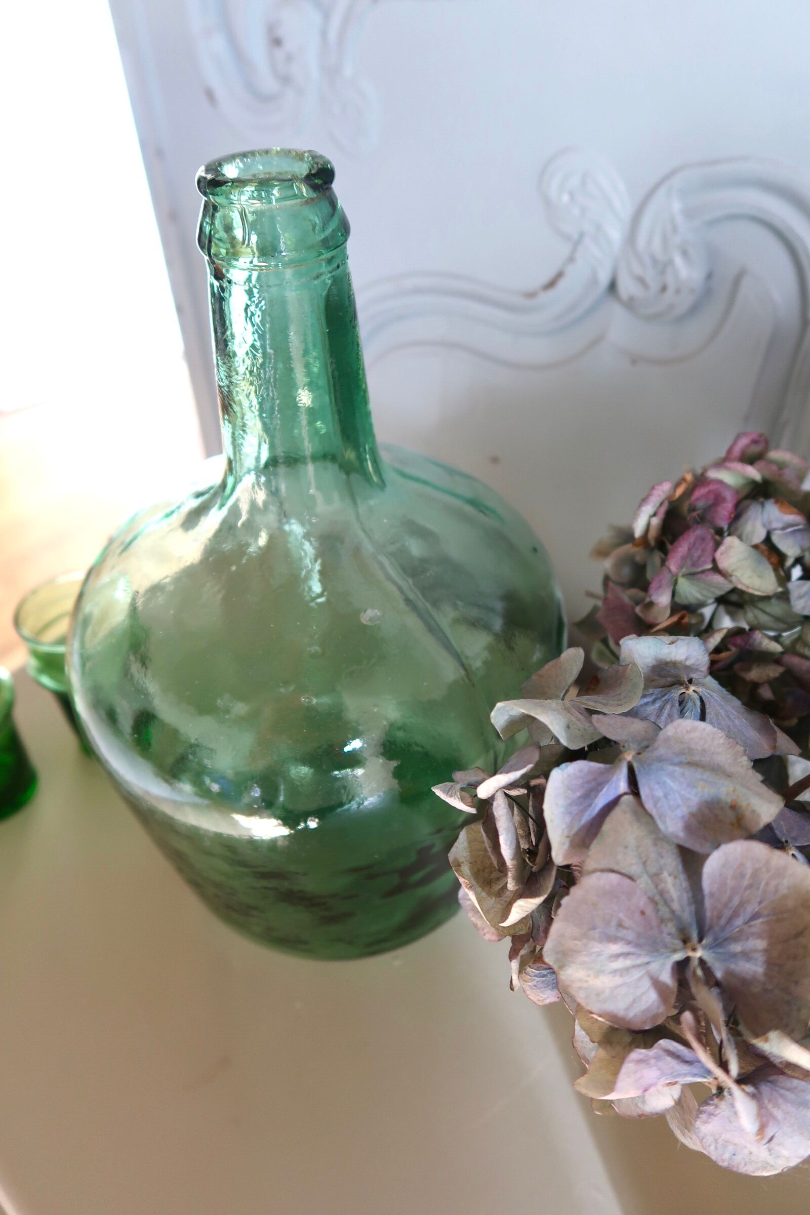 Dame-jeanne en verre verte 5 litres