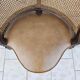 Louis xv office armchair, carved, cane, leather trimmed