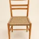 Six mid-century Scandinavian chairs, wood & Danish cord, 1960s.