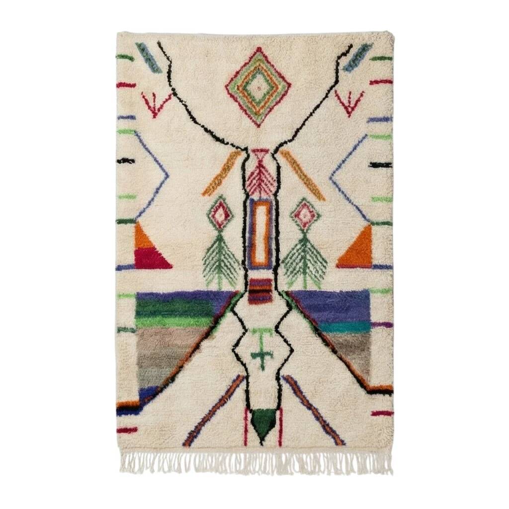 Moroccan Berber rug with colourful patterns 160x240 cm