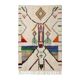 Moroccan Berber rug with colourful patterns.