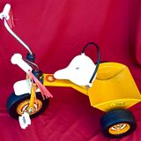 Tricycle made of vintage 70s dumpster