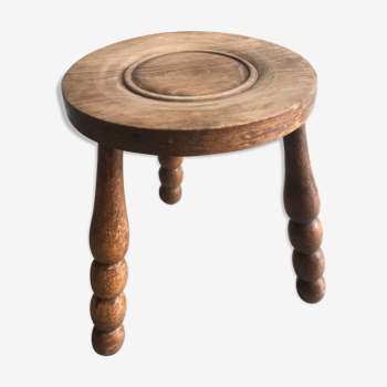 Tabouret tripode bois