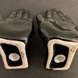 Pair of black ceramic hand book greenhouse, 1970, Netherlands