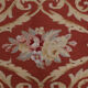 Traditional Red Wool Needlepoint Rug Handwoven Area Rug 91x152cm