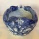 Chinese blue and white fish planter