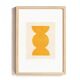 Abstract painting on paper "romy" yellow signed Eawy