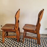 Pair of brutalist chairs