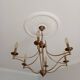 6-branched brass chandelier