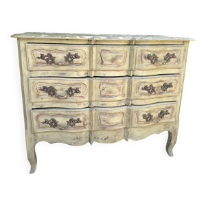Commode galbée ancienne - vert
