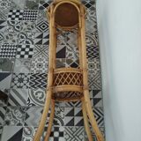 Sellette porte plante rotin vintage
