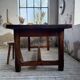 Rustic farmhouse table, solid oak, 2m