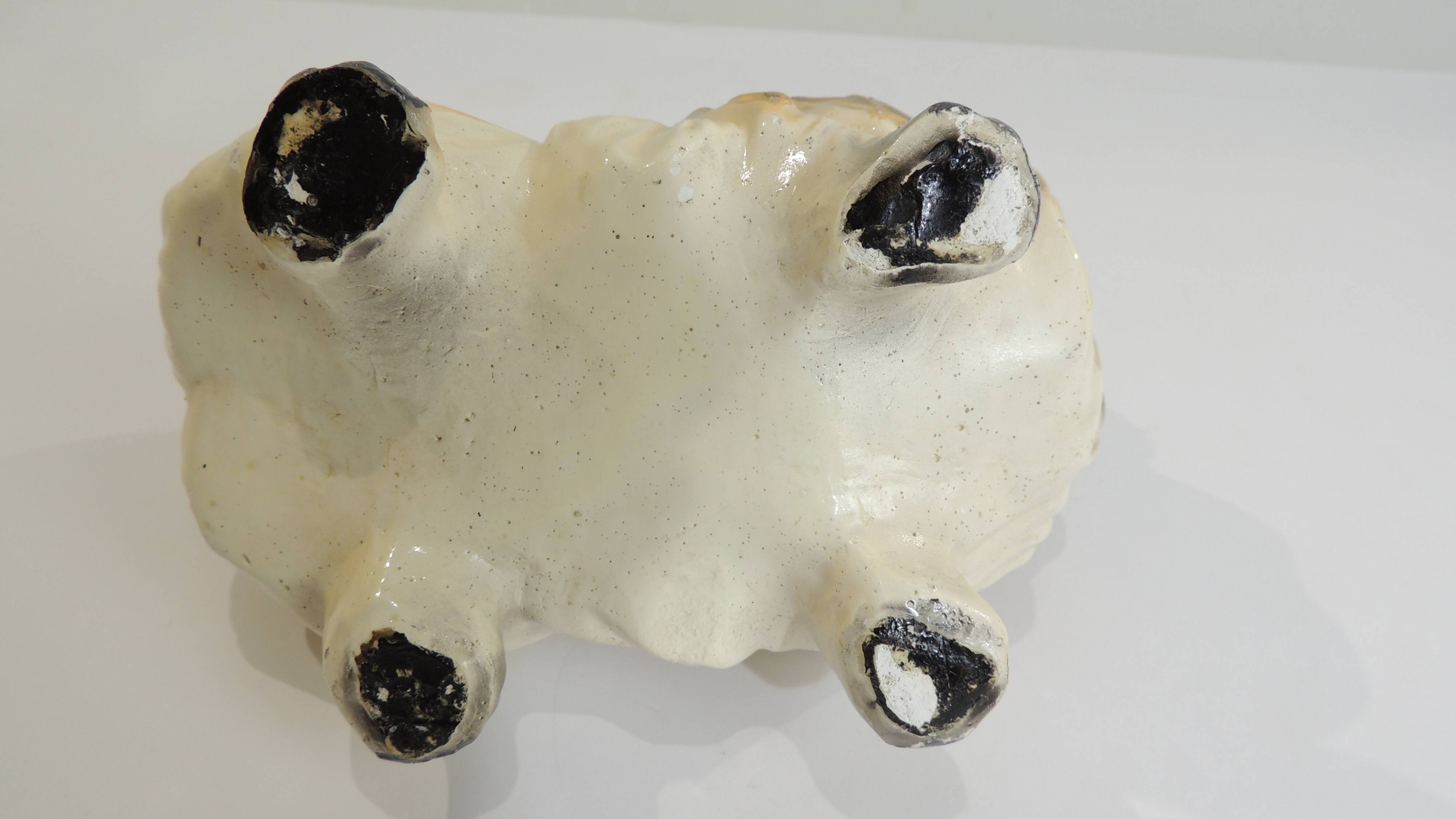 Vintage 1970s ceramic Pekingese dog, decorative figurine, statue.