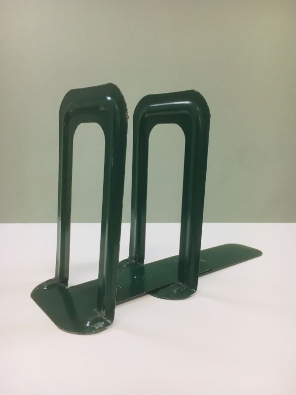 Set de 2 serres-livres en vert bouteille par Bernard-Albin Gras pour Gras Ravel, France, 1905