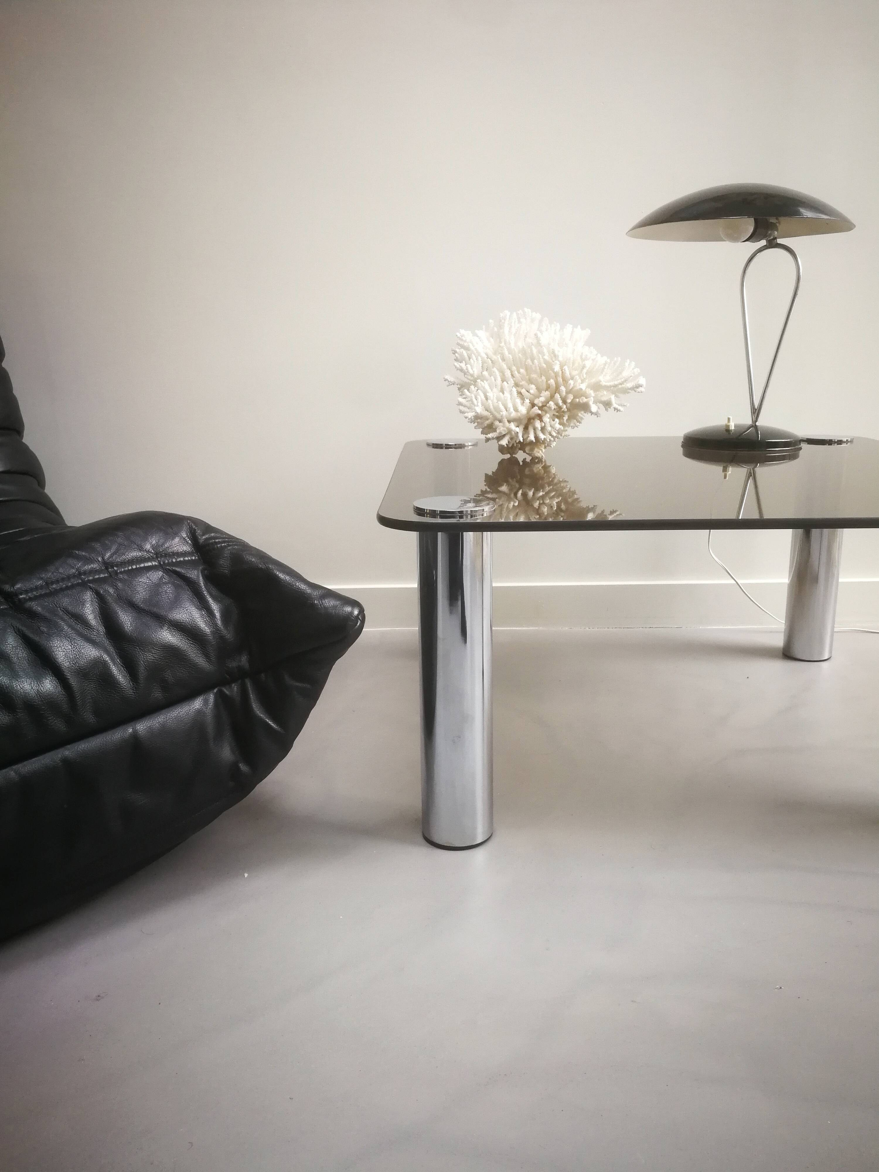 Smoked glass coffee table