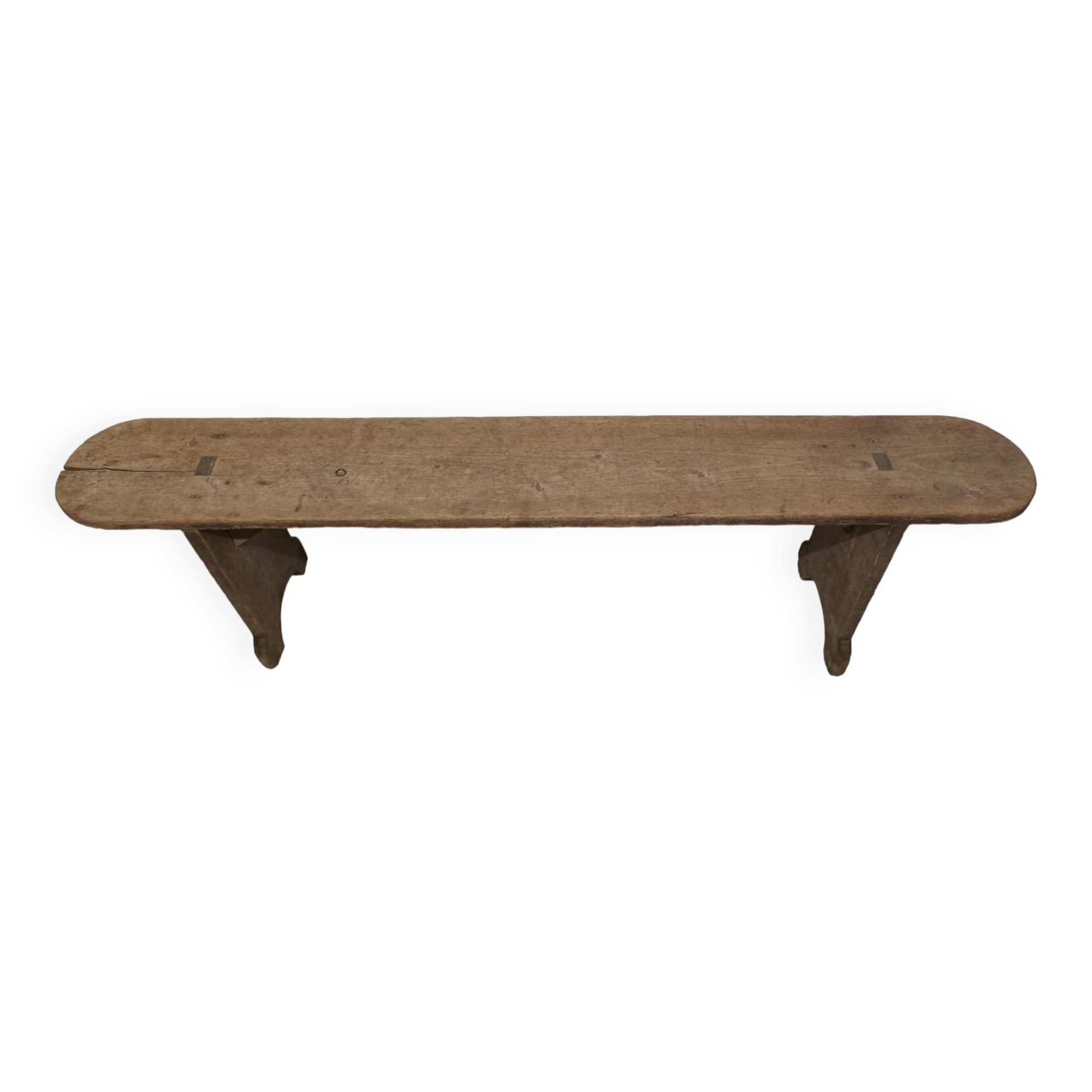 Old wooden farm bench
