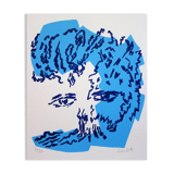 Jean coulot: benevolent gaze, original signed silkscreen print.