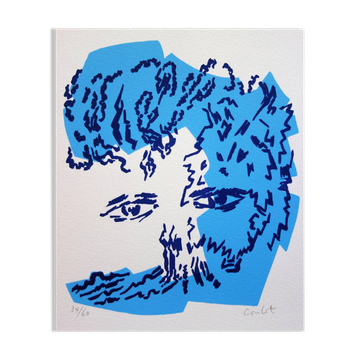 Jean Coulot: benevolent gaze, signed original screen print