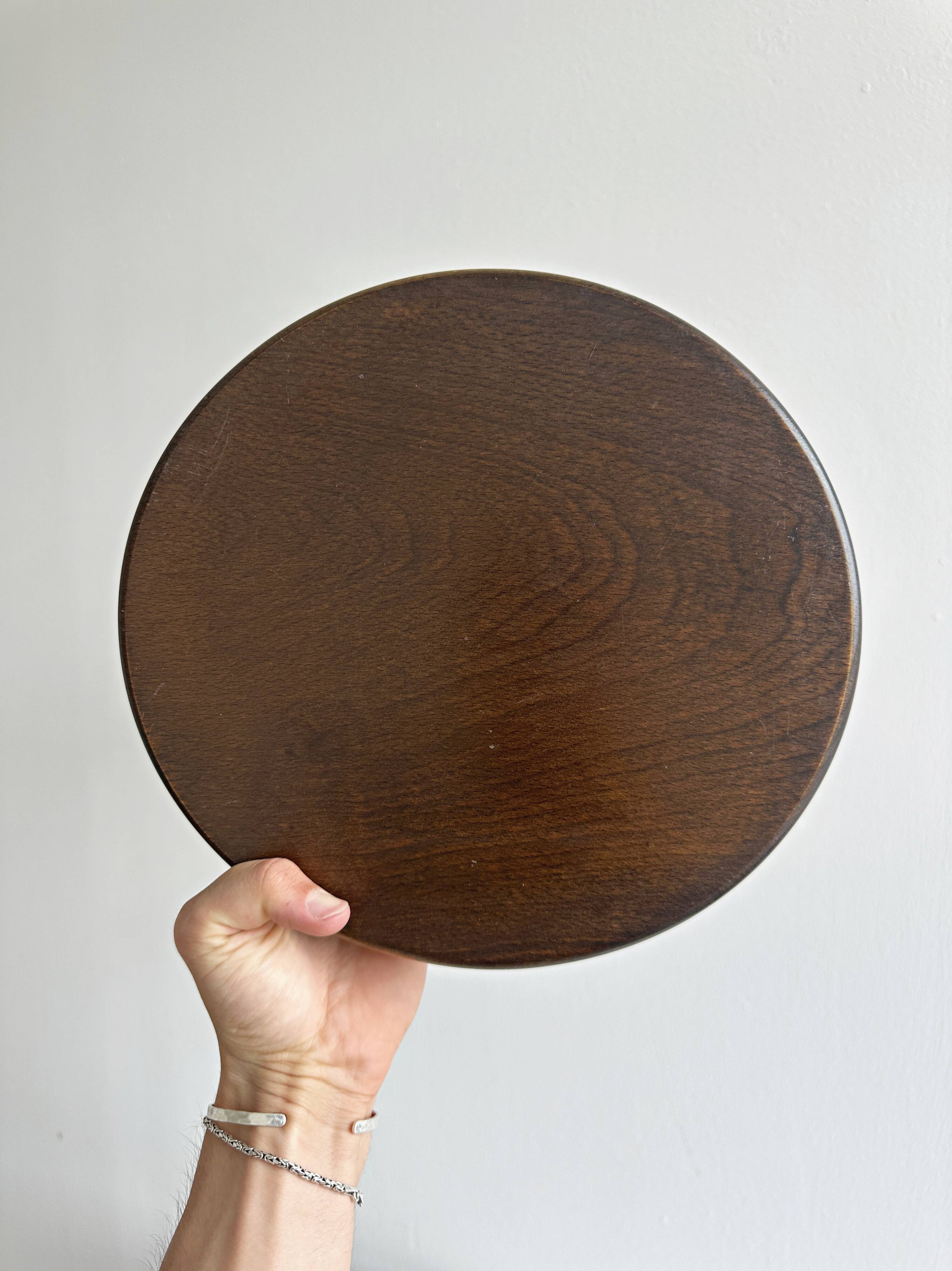 Antique dark wood stool