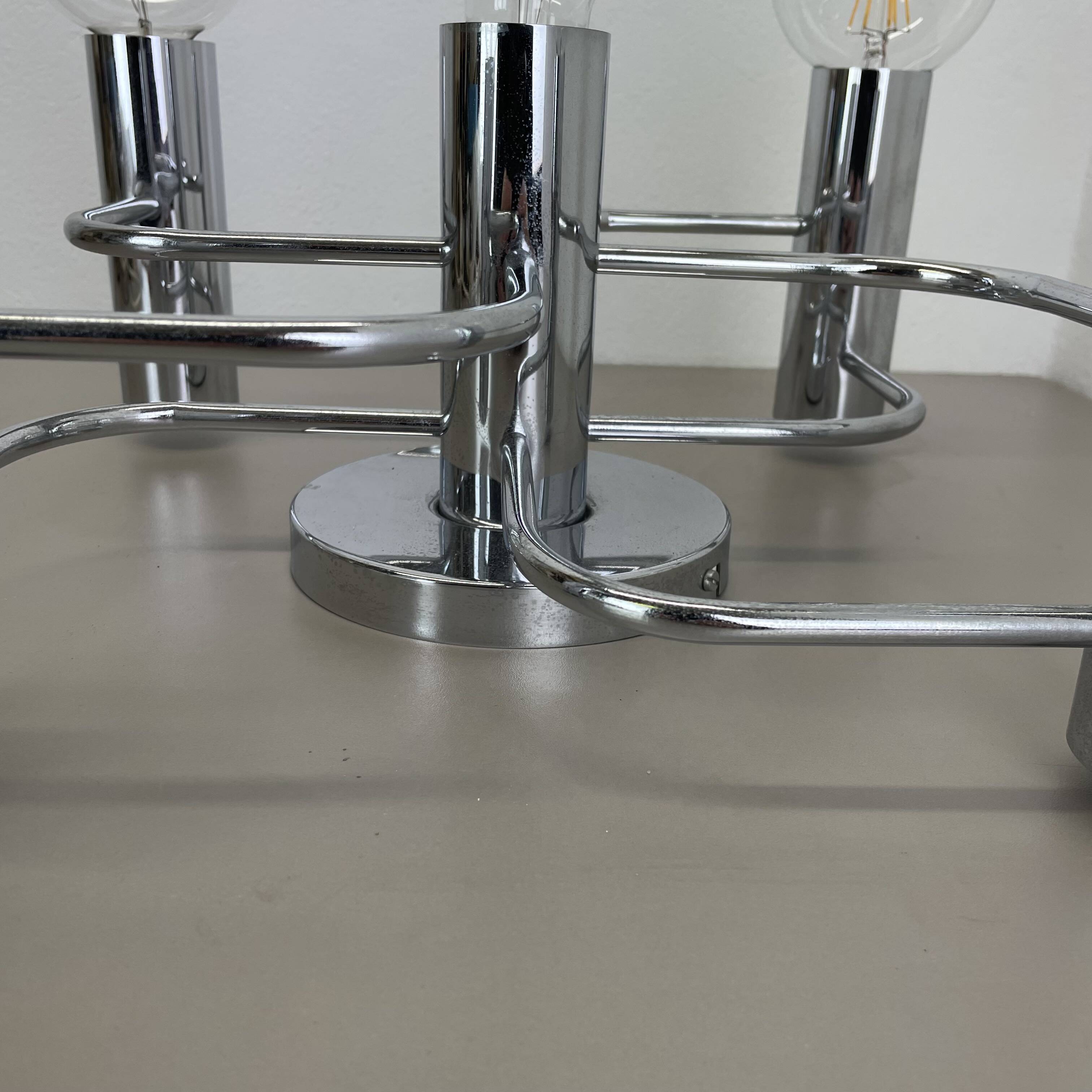 Beautiful 5-light sciolari ceiling light sconces by leola leuchten germany 1970s